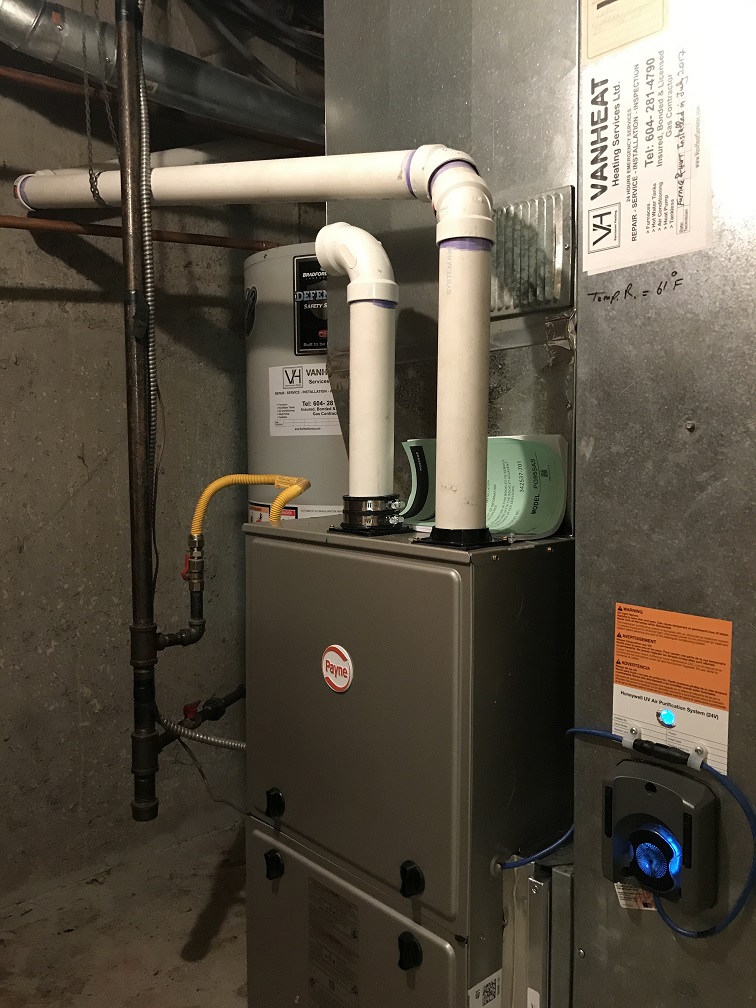 furnace replacement service was done in a home in Vancouver