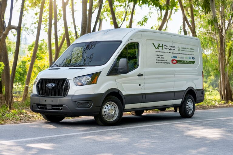 VanHeat Services furnace tune-up van servicing homes in Vancouver