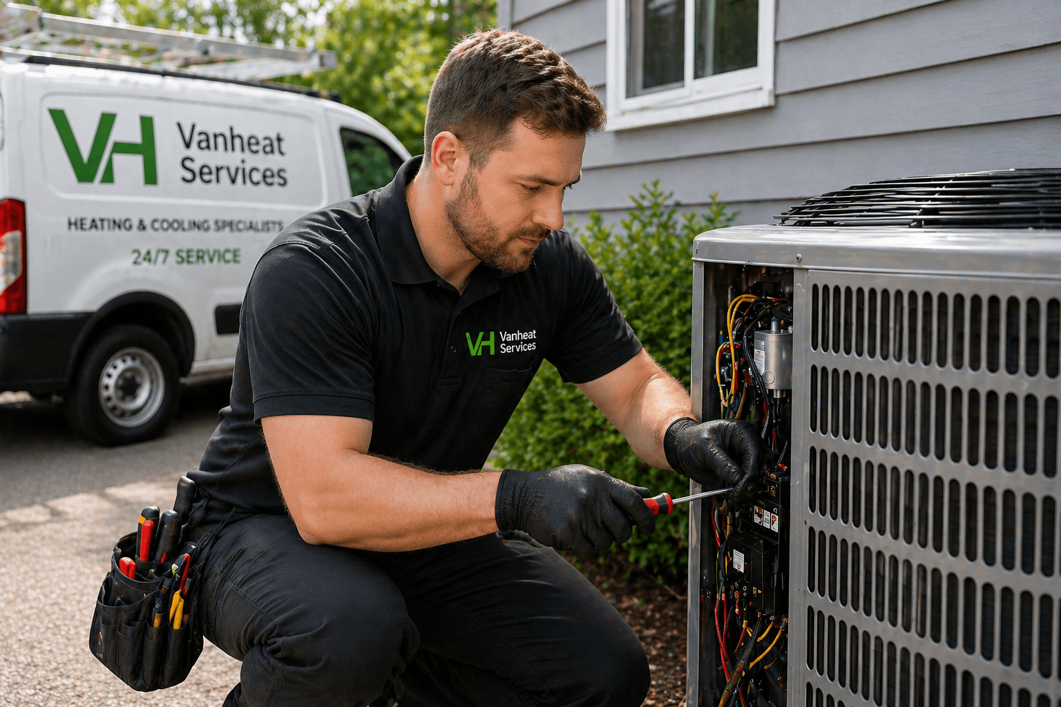 Vanheat Services Red Seal certified technician providing heating and cooling repair in Abbotsford
