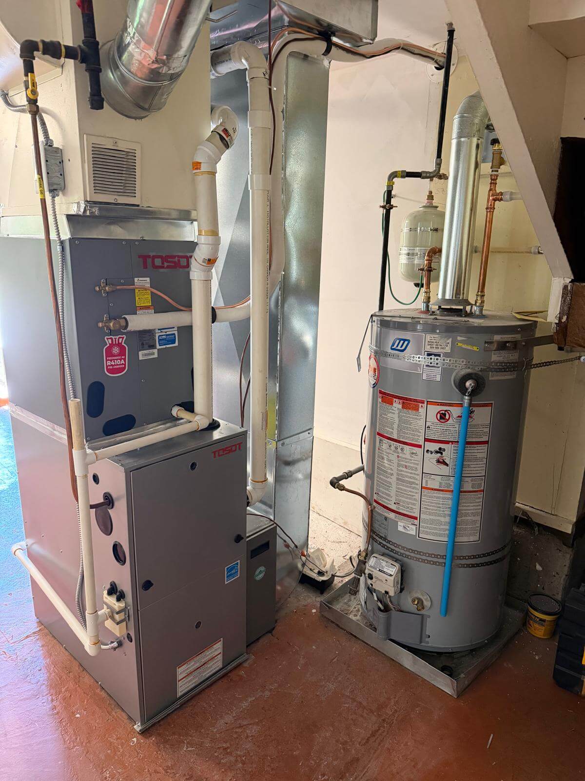 Gas furnace and evaporator coil installed by Vanheat Services